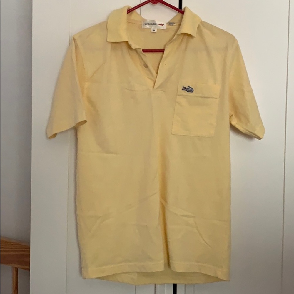 Lacoste Pastel Yellow Polo Pocket T-Shirt